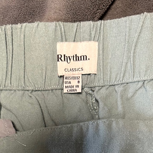 Rhythm. | Cotton and Rayon High Waist Wide Leg Pull On Pants with Pockets - Picture 2 of 7